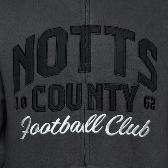NOTTS Charcoal Zipped Hoodie