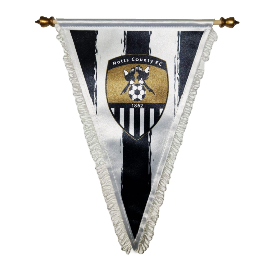 FANION WIMPEL PENNANT BANDERIN 9x11cm NOTTS COUNTY FC (england