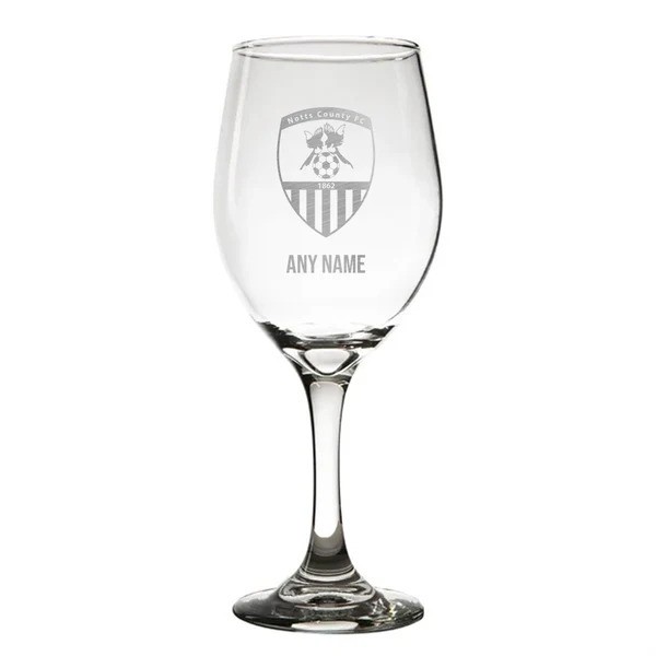 NOTTS Personalised Wine Glass