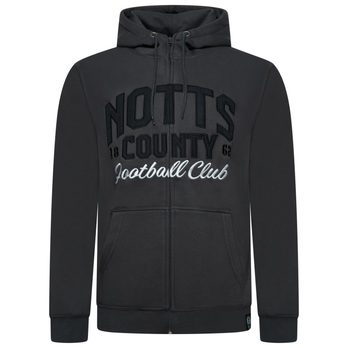NOTTS Charcoal Zipped Hoodie